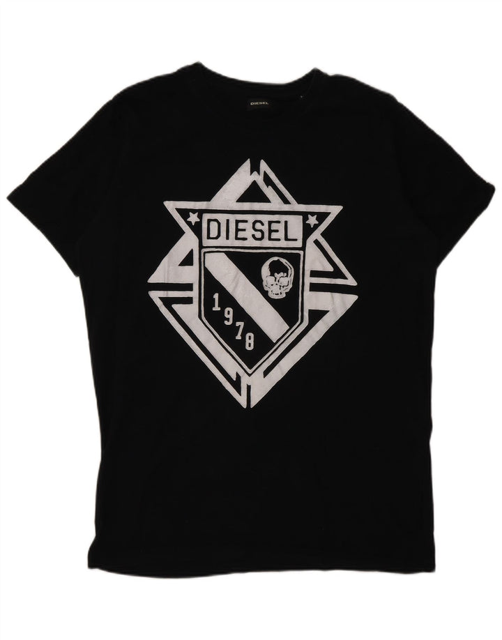 Ανδρικό γραφικό T-Shirt Diesel Top Large Μαύρο