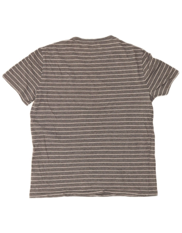 Ανδρικό T-Shirt Polo Ralph Lauren Top Βαμβακερό μεσαίο γκρι ριγέ