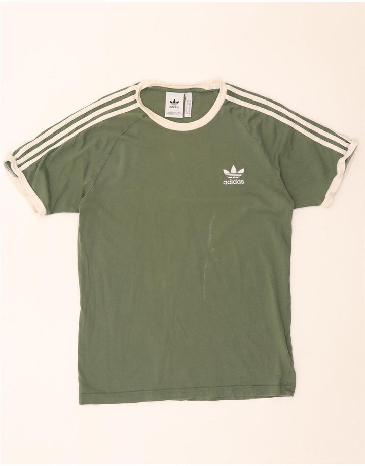 Ανδρικό T-Shirt Adidas Top Μεσαίο πράσινο βαμβακερό