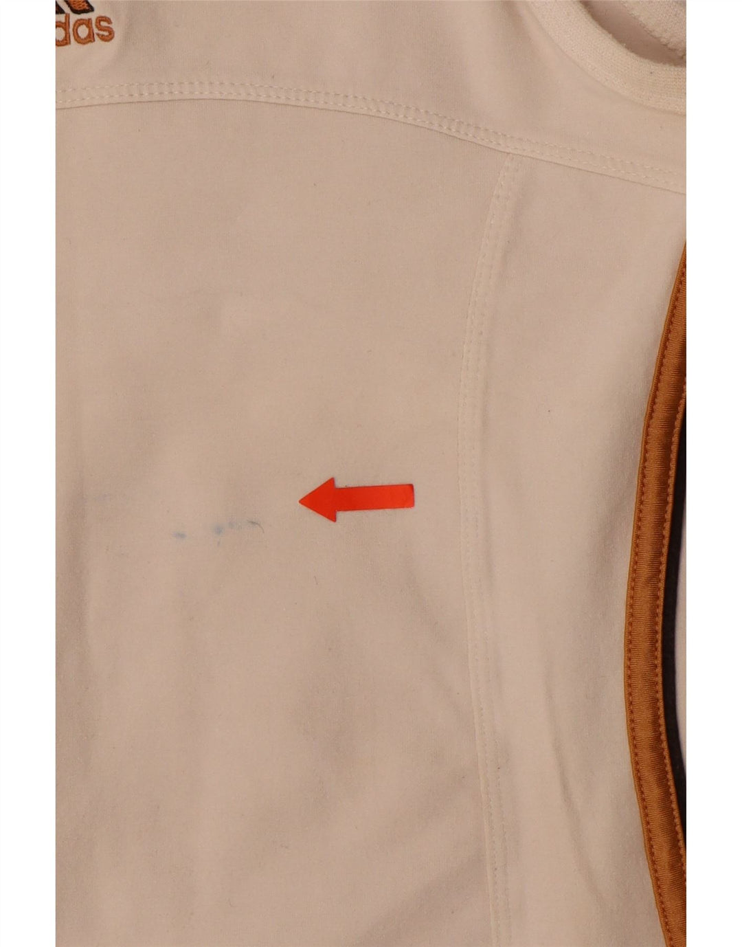 ADIDAS Γυναικείο Γιλέκο Τοπ UK 14 Μεσαίου Λευκού Πολυεστέρα