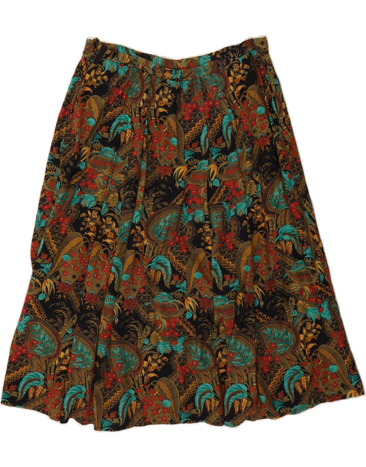 VINTAGE Womens A-Line Skirt W32 Large Multicoloured Floral Vintage Vintage and Second-Hand Vintage from Messina Hembry 