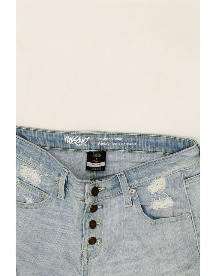 MOSSIMO Womens Boyfriend Distressed Denim Shorts US 4 Small W27 Blue Vintage Mossimo and Second-Hand Mossimo from Messina Hembry 