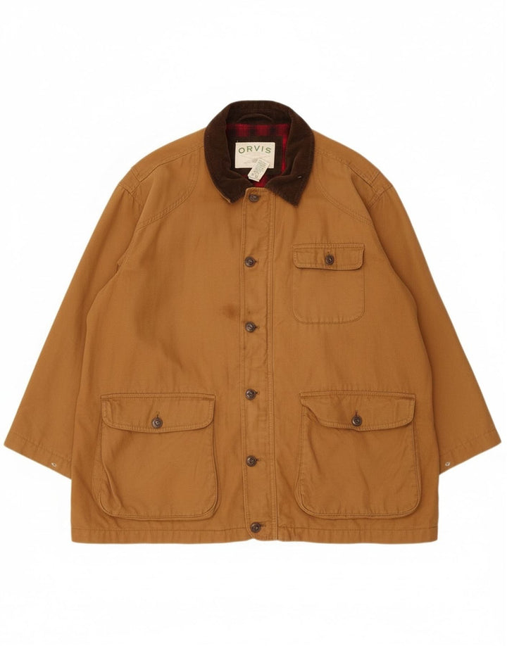 Orvis Mens Utility Jacket UK 44 2XL Καφέ Βαμβακερό