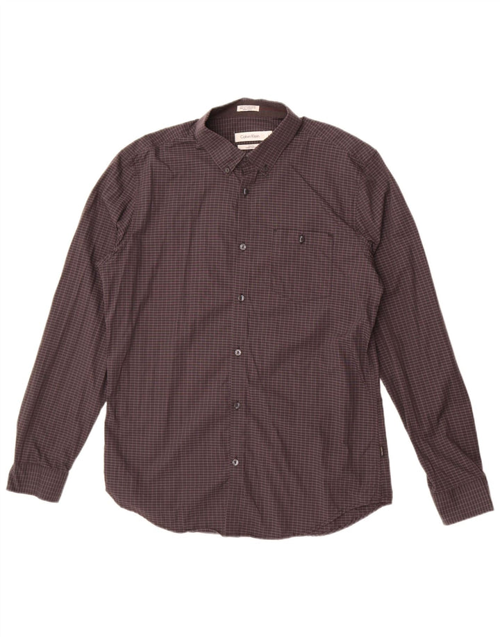 Ανδρικό πουκάμισο Calvin Klein Slim Fit Βαμβακερό μεσαίο γκρι