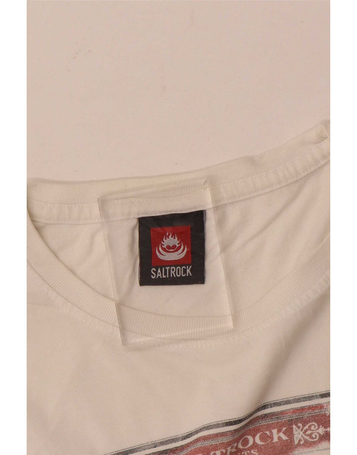 Ανδρικό γραφικό μπλουζάκι Saltrock Top Medium White