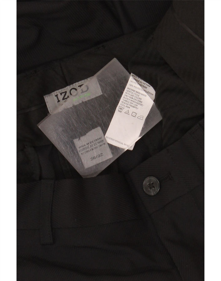 Ανδρικό ίσιο casual παντελόνι Izod W36 L32 Μαύρο πολυεστέρα