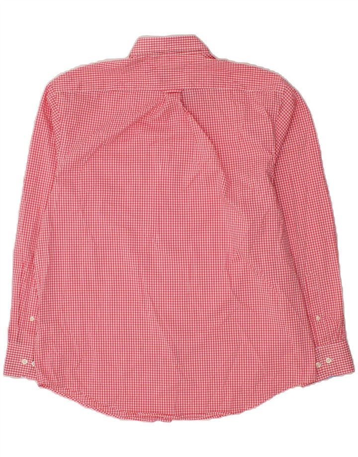IZOD Mens Shirt Large Red Gingham Cotton Vintage Izod and Second-Hand Izod from Messina Hembry 