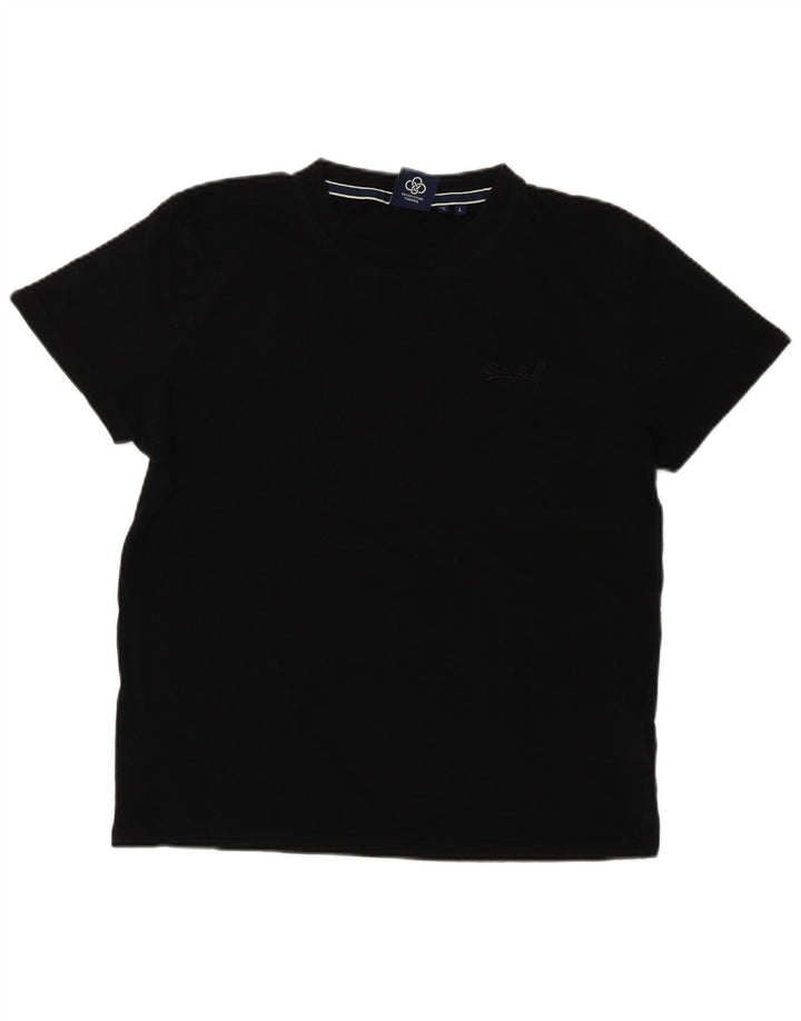 Ανδρικό μπλουζάκι Superdry Top μεγάλο μαύρο βαμβακερό