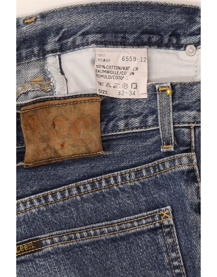 Lee Mens Straight Jeans W32 L30 Μπλε Βαμβακερό