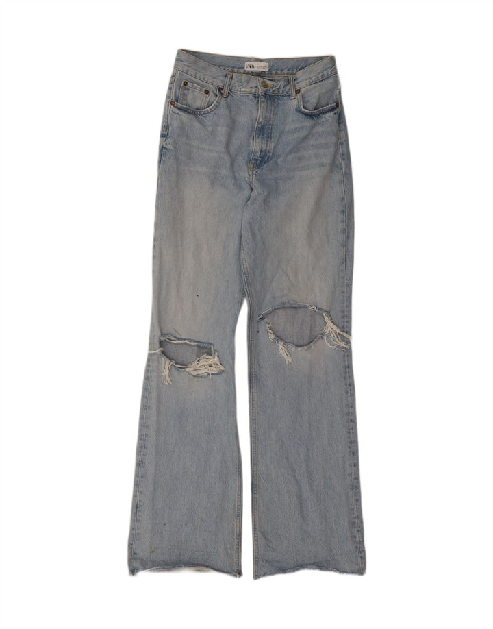 ZARA Womens Distressed Bootcut Jeans EU 40 Medium W30 L34 Blue Vintage Zara and Second-Hand Zara from Messina Hembry 