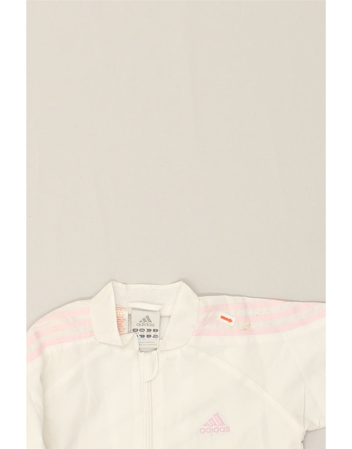 ADIDAS Baby Boys Tracksuit Top Jacket 12-18 Months White Polyester | Vintage Adidas | Thrift | Second-Hand Adidas | Used Clothing | Messina Hembry 