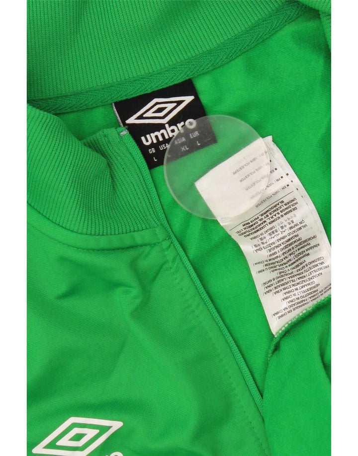 Ανδρικό φούτερ με γραφικό φερμουάρ Umbro Jumper με μεγάλο πράσινο πολυεστέρα
