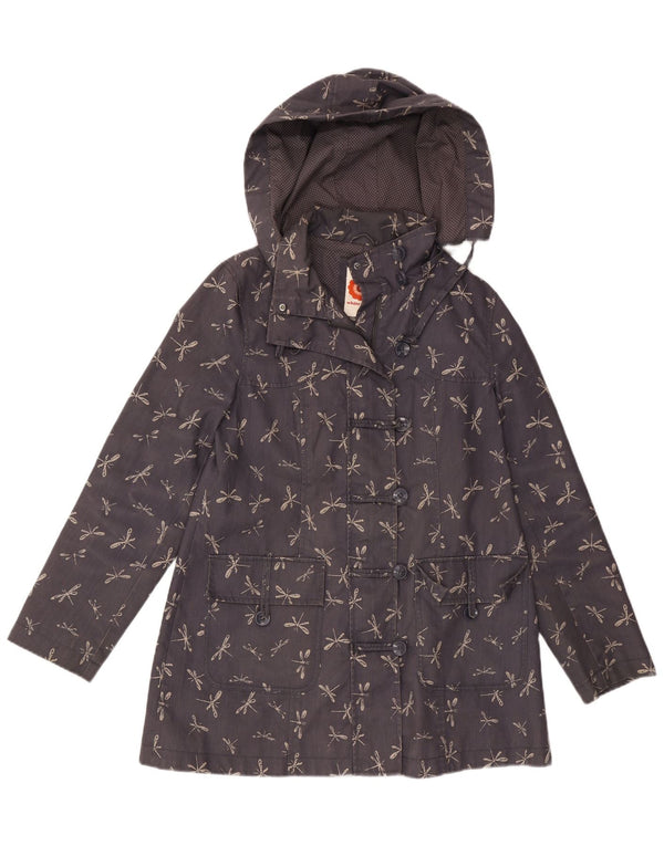 WHITE STUFF Γυναικείο αντιανεμικό μπουφάν UK 14 Large Navy Blue Animal Print