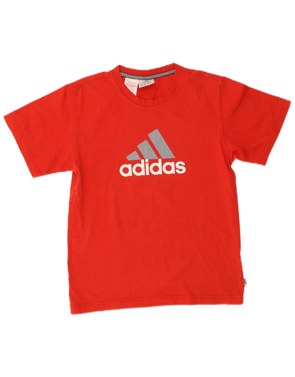 Adidas Boys Graphic T-Shirt Top 11-12 ετών Κόκκινο βαμβακερό