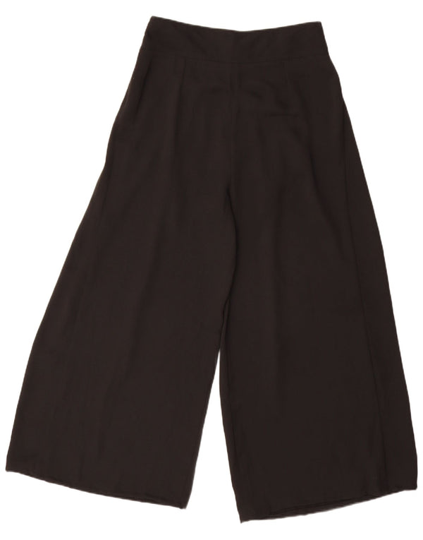 Marks & Spencer Γυναικείο φαρδύ παντελόνι casual UK 10 Small W27 L25 Black