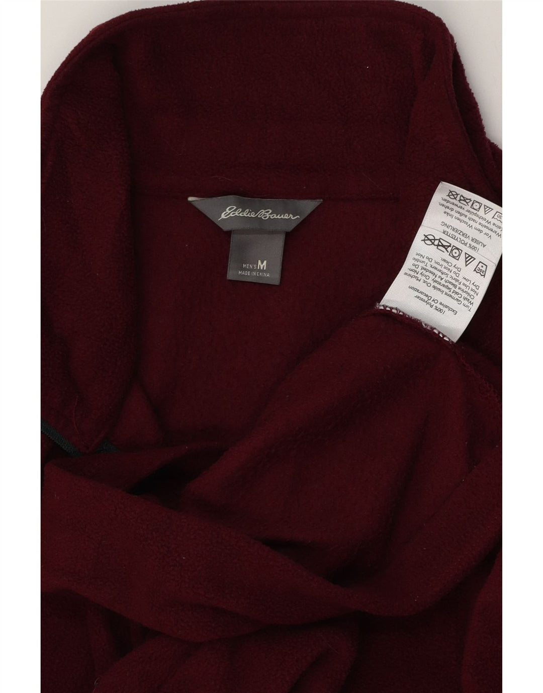Eddie Bauer Ανδρικό φερμουάρ με λαιμόκοψη Fleece Jumper Medium Maroon Πολυεστέρας