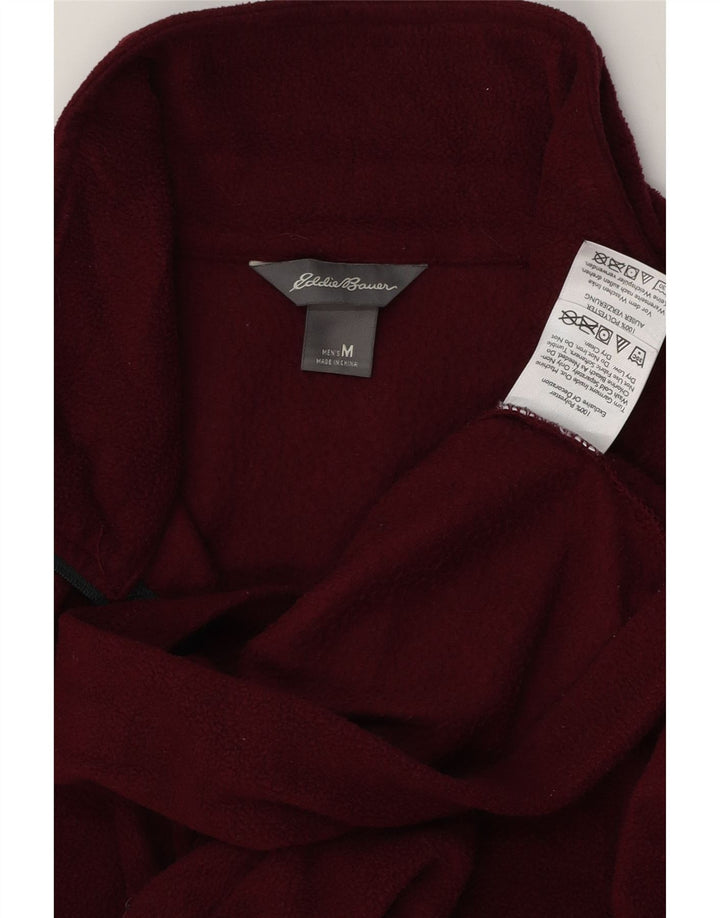 Eddie Bauer Ανδρικό φερμουάρ με λαιμόκοψη Fleece Jumper Medium Maroon Πολυεστέρας