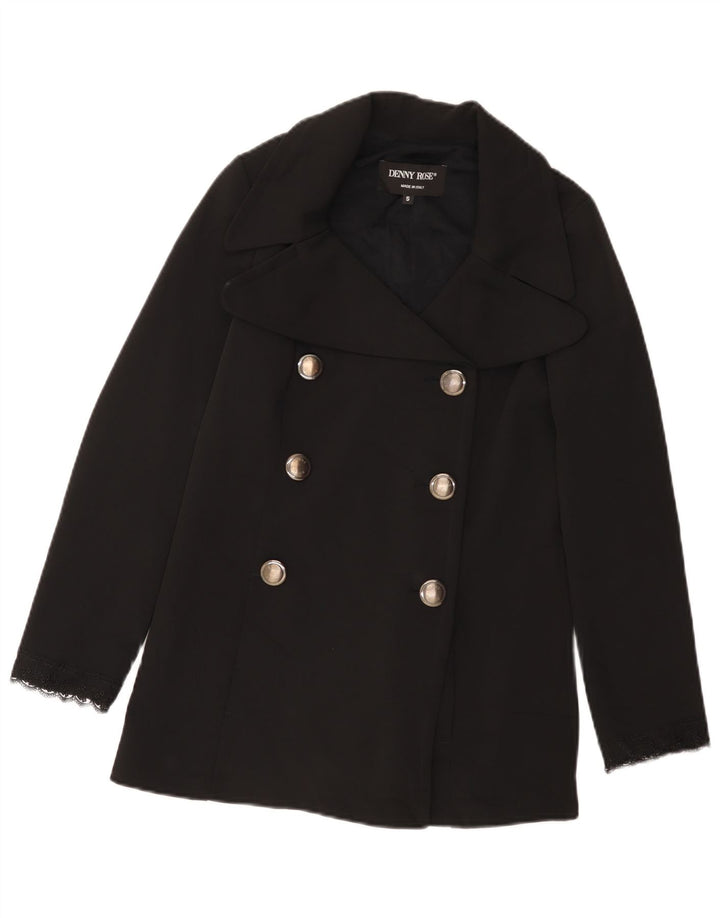 Denny Rose Γυναικείο παλτό μπιζελιού UK 10 Small Black Polyester