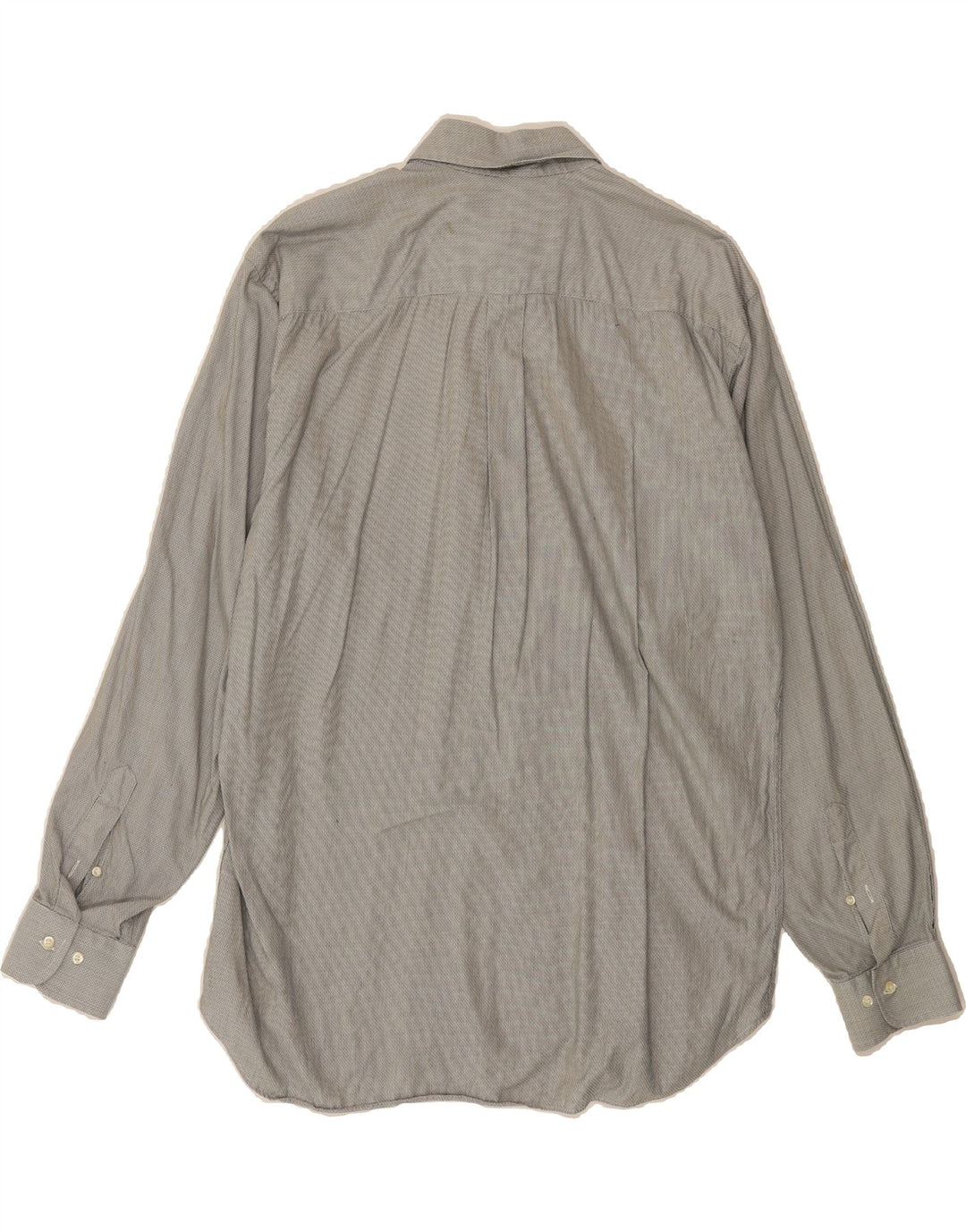 TRUSSARDI Mens Shirt Size 17 43 XL Grey Check Cotton Vintage Trussardi and Second-Hand Trussardi from Messina Hembry 
