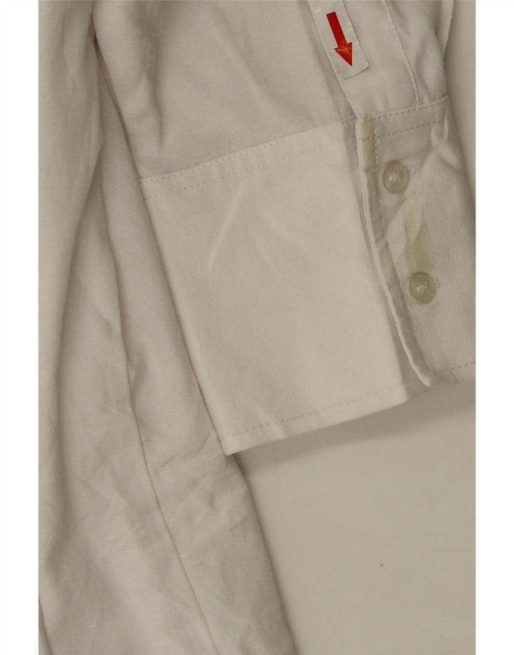 Zara Γυναικείο πουκάμισο Oversized UK 14 Μεσαίο λευκό βαμβακερό