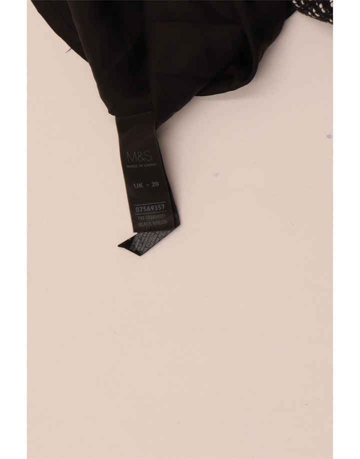 Marks & Spencer Γυναικείο Φόρεμα Shift UK 20 2XL Μαύρο γεωμετρικό βαμβακερό