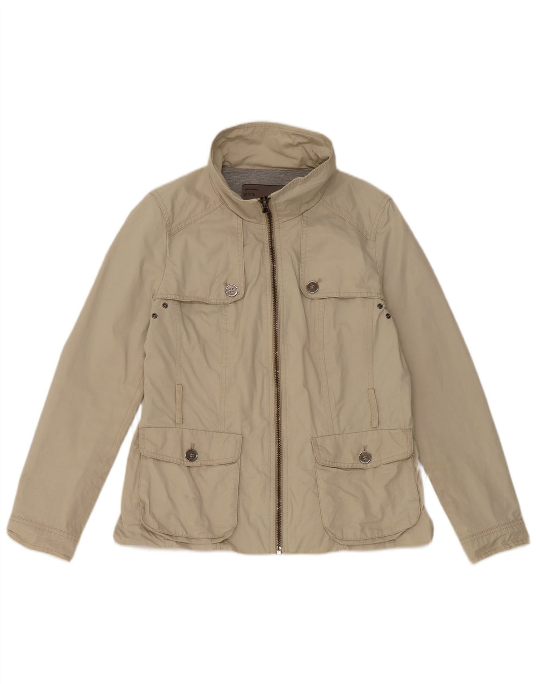 Zara Γυναικείο Bomber Jacket UK 14 Large Beige