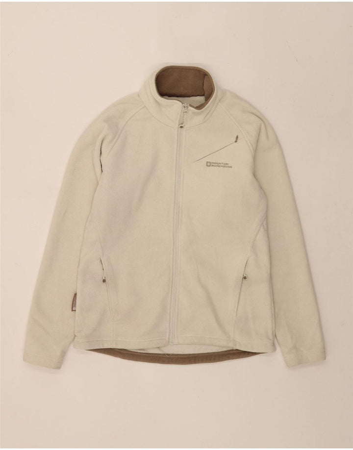 Mountain Warehouse Womens Fleece Jacket UK 14 Medium Off White Polyester
