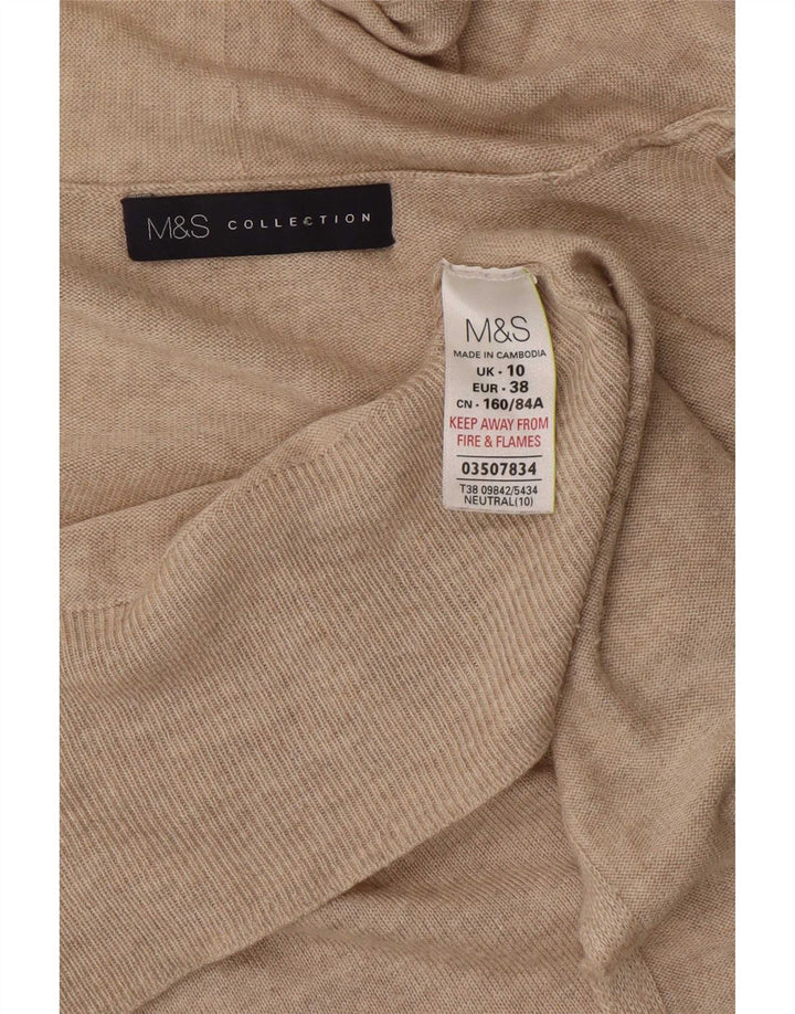 Marks & Spencer Γυναικείο ανοιχτό πουλόβερ UK 10 Small Beige