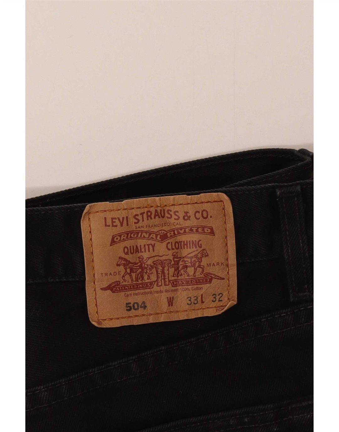 Levi's Mens 504 Cropped Jeans W33 L26 Μαύρο βαμβακερό