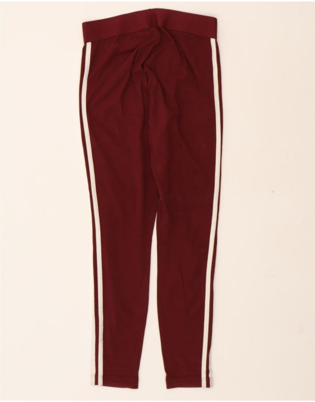 ADIDAS Womens Leggings UK 8/10 Small  Burgundy Vintage Adidas and Second-Hand Adidas from Messina Hembry 