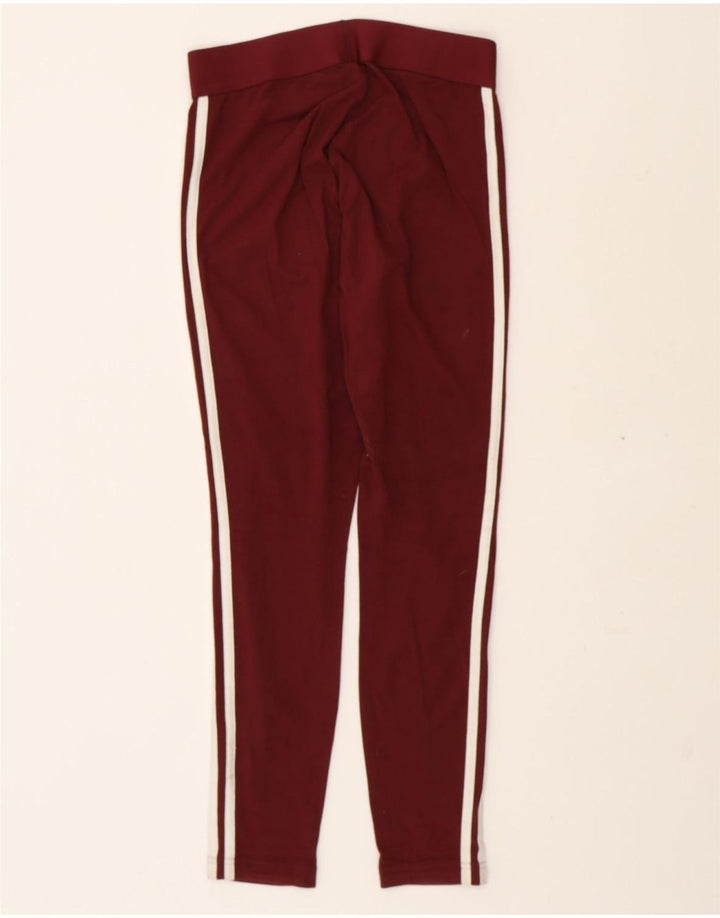 ADIDAS Womens Leggings UK 8/10 Small  Burgundy Vintage Adidas and Second-Hand Adidas from Messina Hembry 
