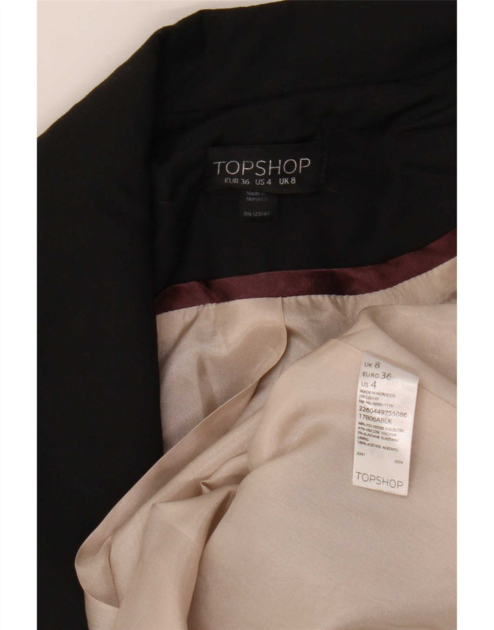 Topshop Γυναικείο Open Blazer Jacket UK 8 Small Black Polyester