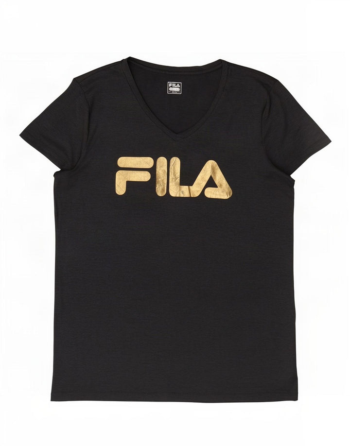Γυναικείο γραφικό μπλουζάκι Fila Top UK 16 Large Grey Flecked Polyester