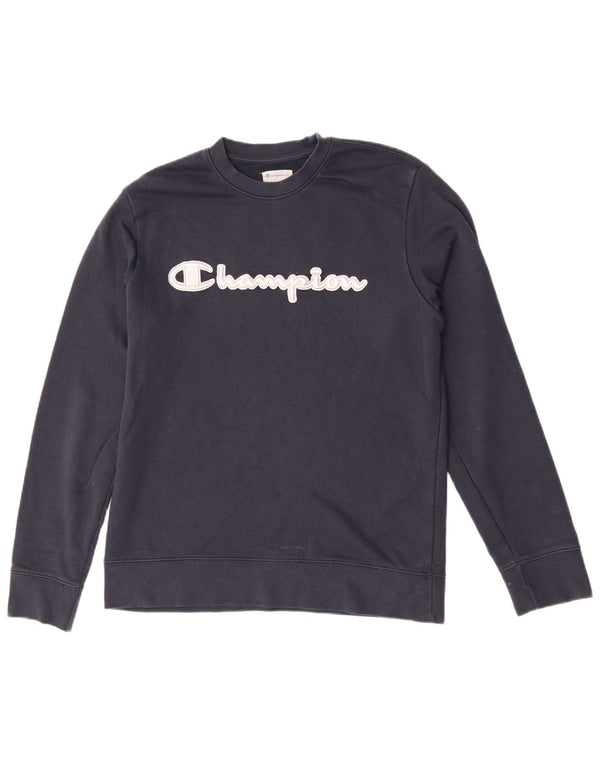 Ανδρικό γραφικό φούτερ Champion Jumper Medium Navy Blue Cotton