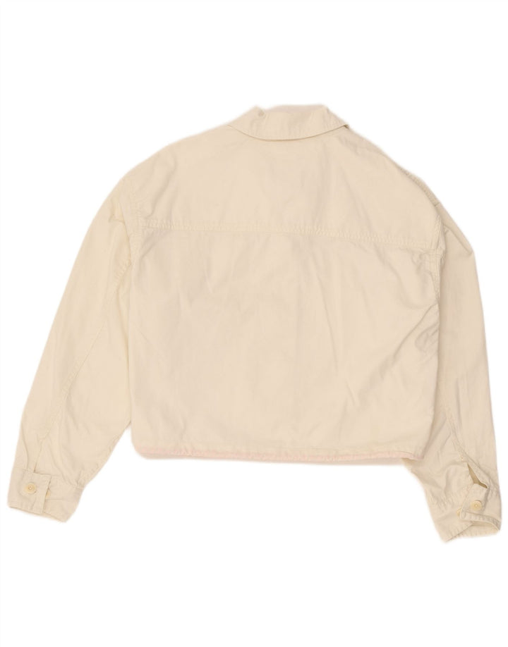 Converse Γυναικείο Bomber Jacket UK 14 Medium Off White Βαμβακερό