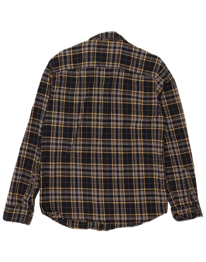 Ανδρικό φανελένιο πουκάμισο Jack & Jones, μεσαίο μαύρο βαμβακερό