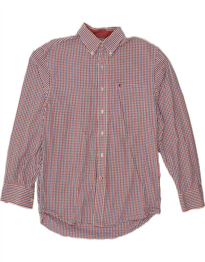 IZOD Mens Shirt Medium Multicoloured Check Cotton Vintage Izod and Second-Hand Izod from Messina Hembry 
