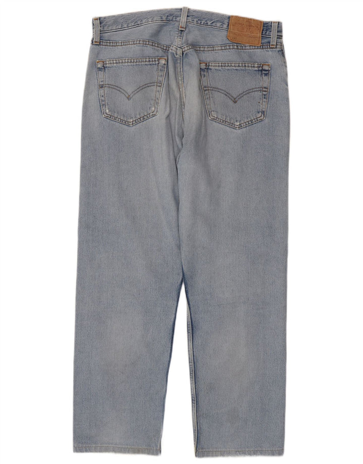 Levi's Mens 501 Distressed Straight Jeans W36 L28 Μπλε βαμβακερό
