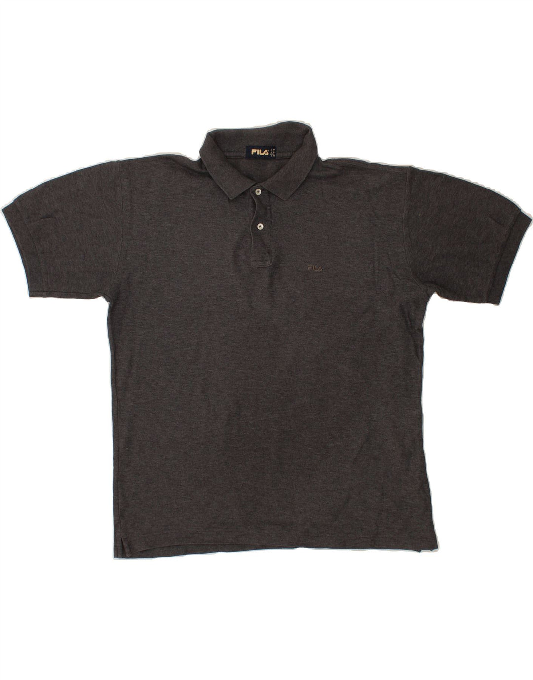FILA Mens Polo Shirt Large Grey Cotton Vintage Fila and Second-Hand Fila from Messina Hembry 