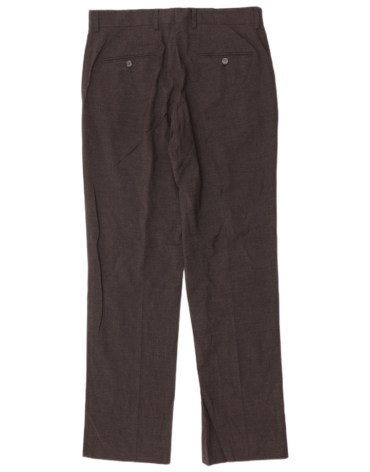 Zara Ανδρικό ίσιο παντελόνι EU 42 Large W32 L33 Grey Polyester