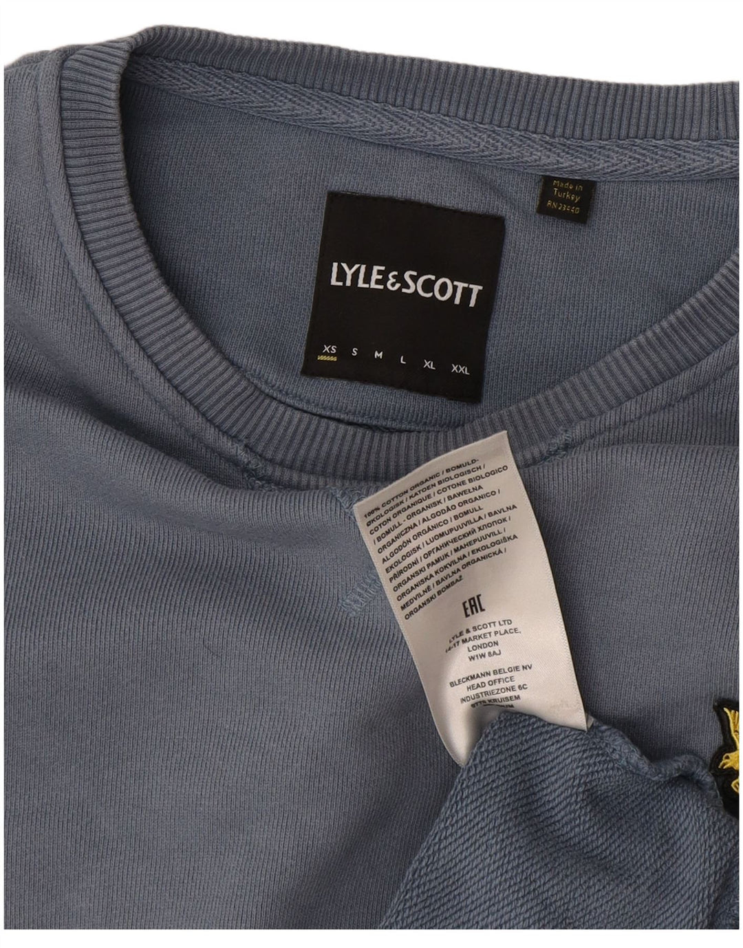Ανδρική φούτερ Lyle & Scott Jumper XS Blue Cotton