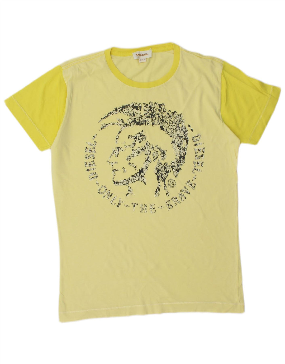 Ανδρικό γραφικό T-Shirt DIESEL Top Small Yellow Colourblock