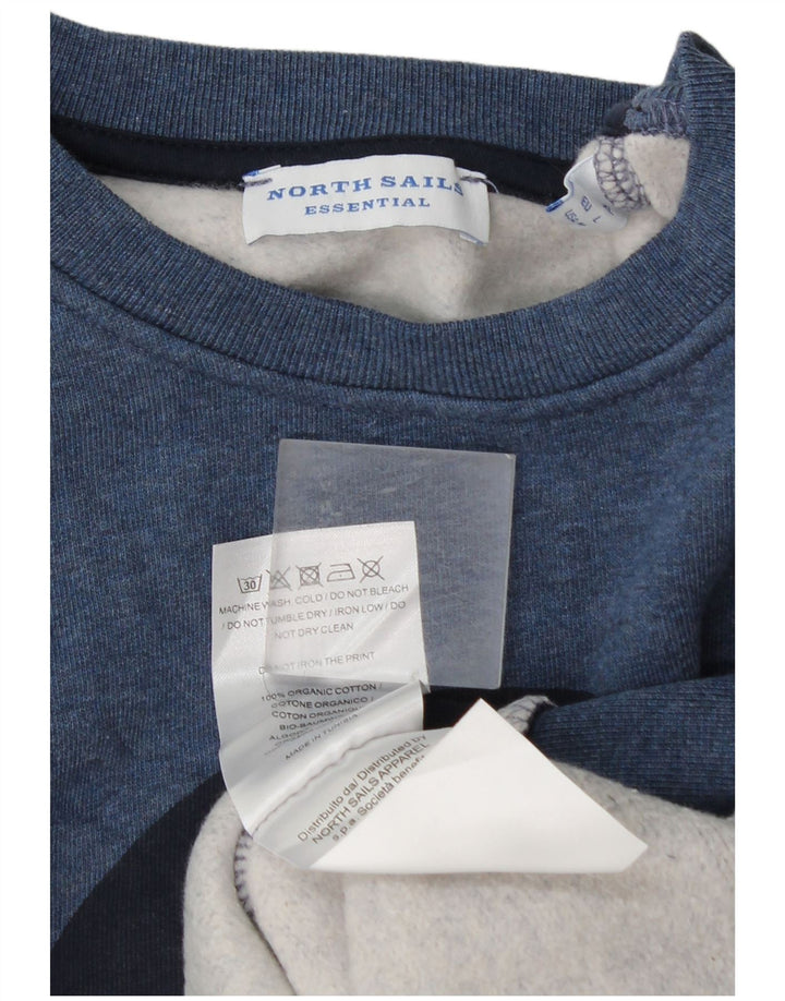 Ανδρικό γραφικό φούτερ North Sails Jumper μεγάλο μπλε βαμβακερό