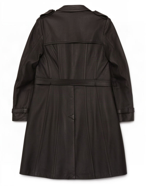 Vintage Ανδρική Δερμάτινη Καμπαρντίνα IT 46 Small Black