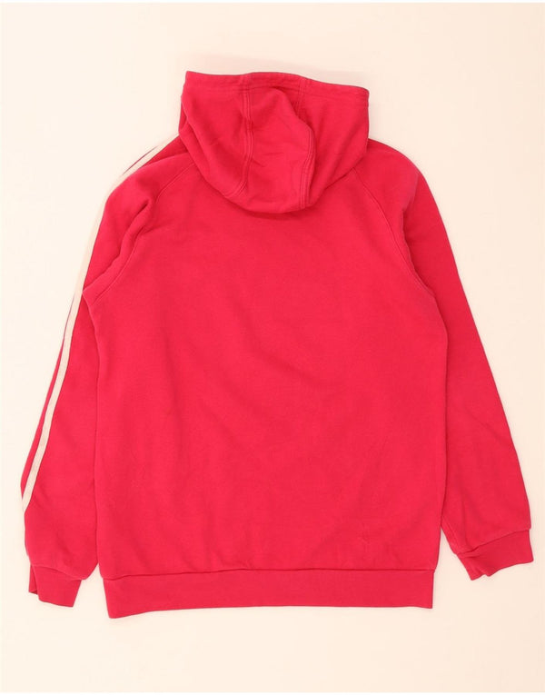 Adidas Girls Hoodie Jumper 13-14 ετών Κόκκινο βαμβακερό