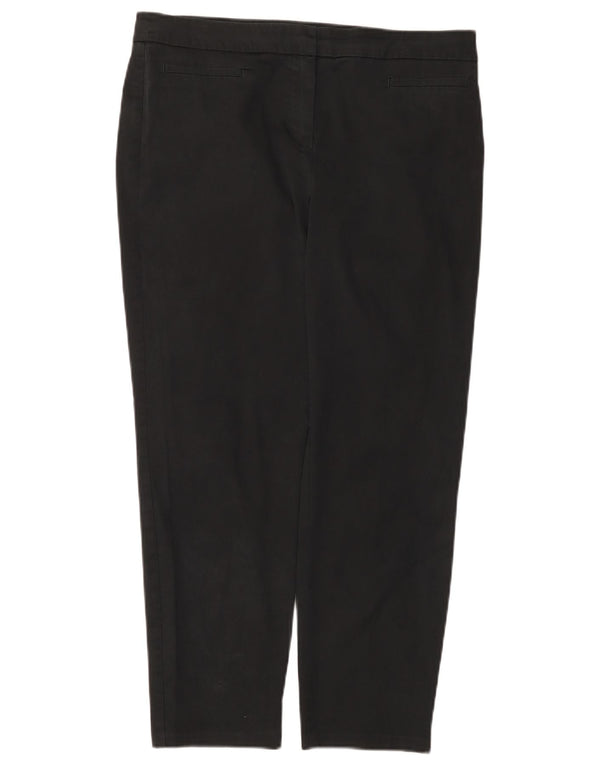 Marks & Spencer Γυναικείο Crop Casual Παντελόνι W34 L26 Μαύρο βαμβακερό