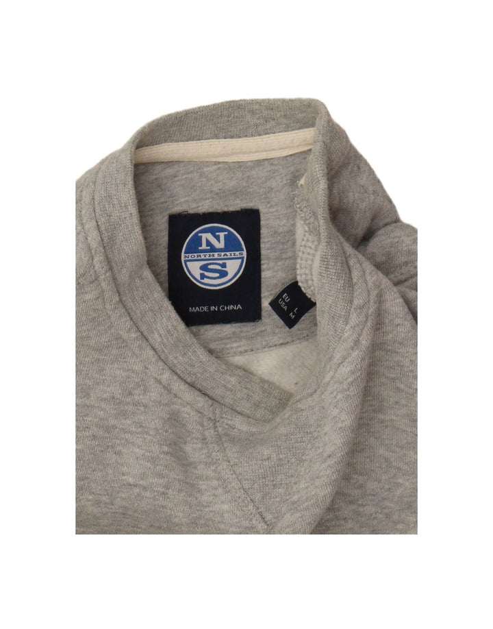 NORTH SAILS Mens Sweatshirt Jumper Large Grey Cotton