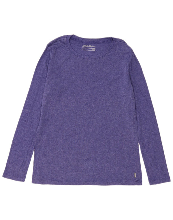 EDDIE BAUER Γυναικείο μακρυμάνικο μπλουζάκι UK 18 XL μωβ βαμβακερό