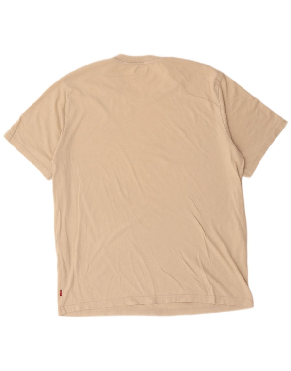 Ανδρικό μπλουζάκι Levi's Relaxed Graphic Top από μεσαίο μπεζ βαμβακερό
