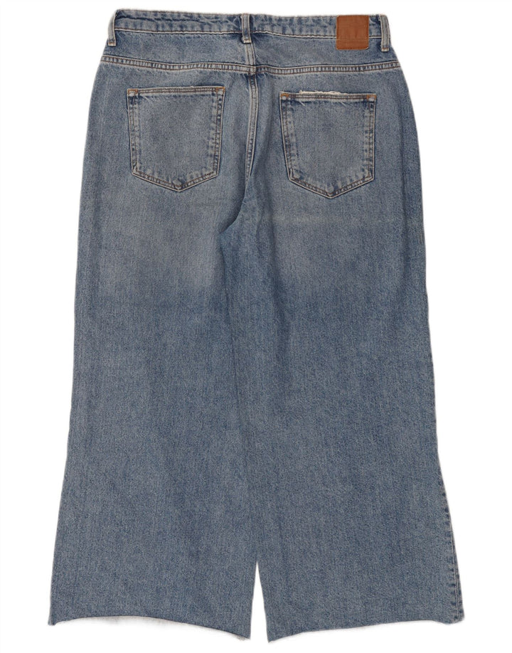 ZARA Γυναικείο τζιν με φαρδύ πόδι ZARA 40 Medium W30 L25 Μπλε